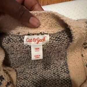 Cat & Jack Tan and Black Kids Sweater